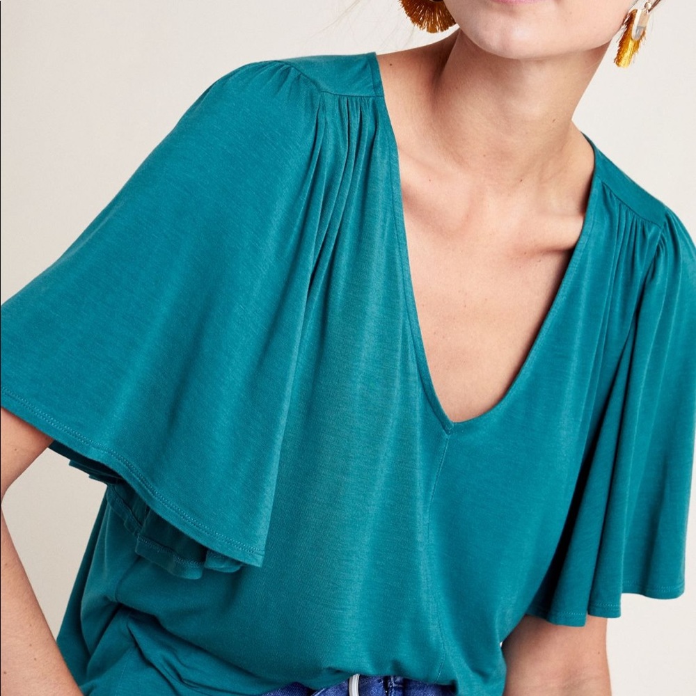 Anthropologie Bordeaux Sidonie top NWOT